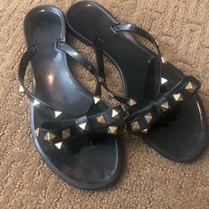 Valentino rock stud PVC flip flops/sandals size 37